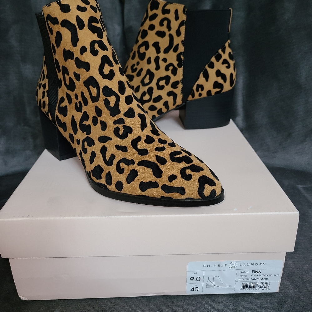 Leopard Print Chelsea Bootie NWT